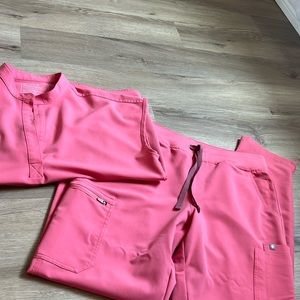 NWOT Pink / Coral Figs Scrubs